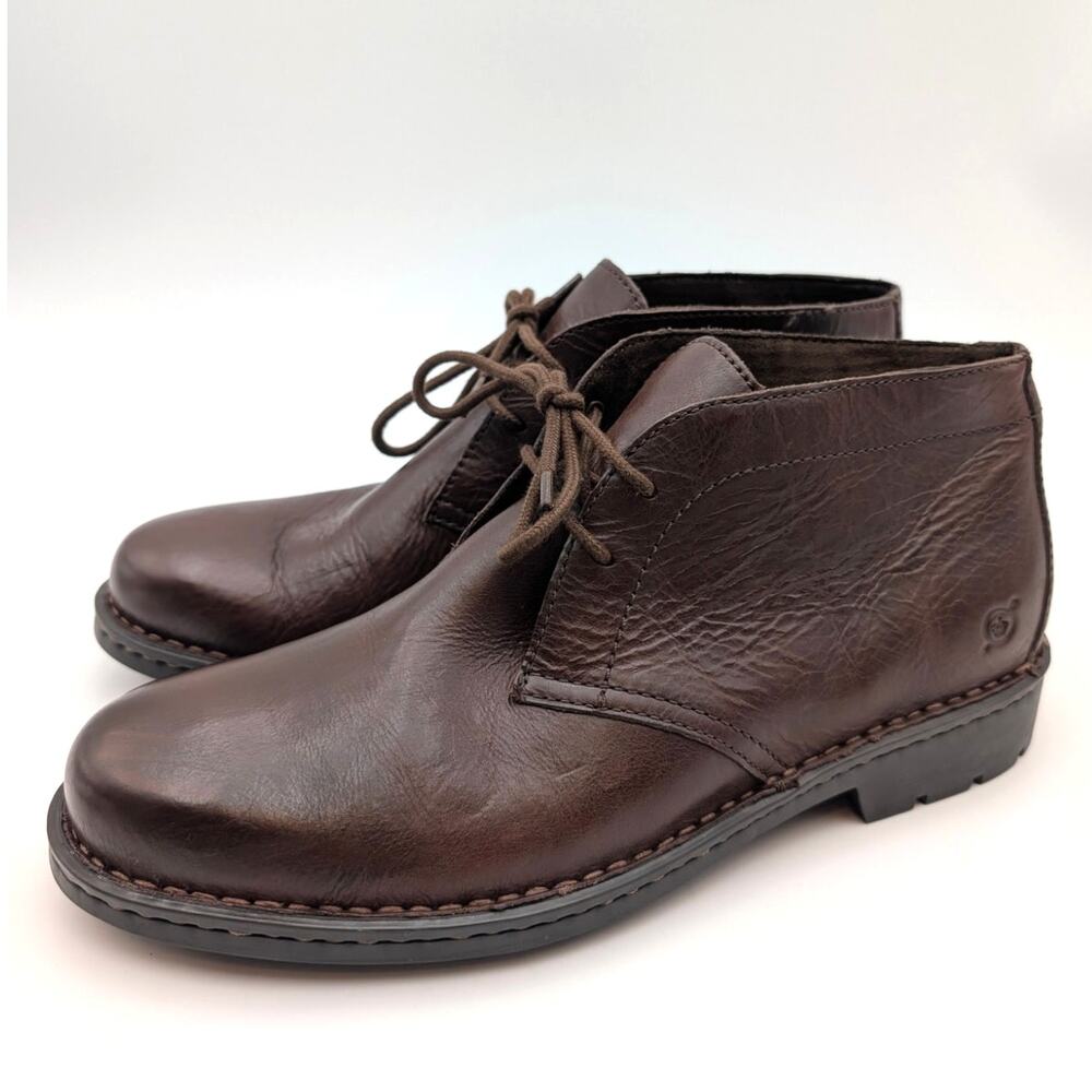 Børn Harrison Lace-Up Ankle Chukka Boots Leather Dark Brown Size US10.5 EU43